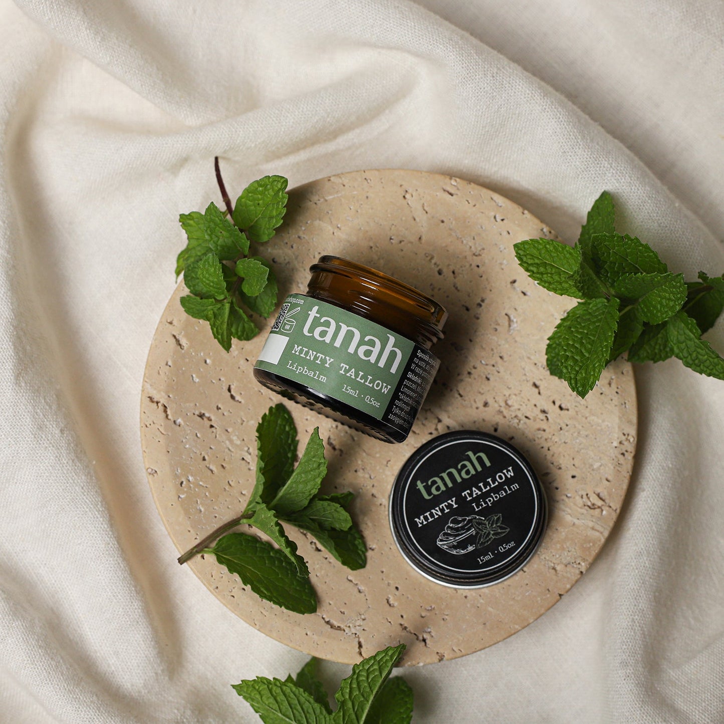 Minty Tallow Lipbalm 🍃 15ml (0.5 oz) - tanah
