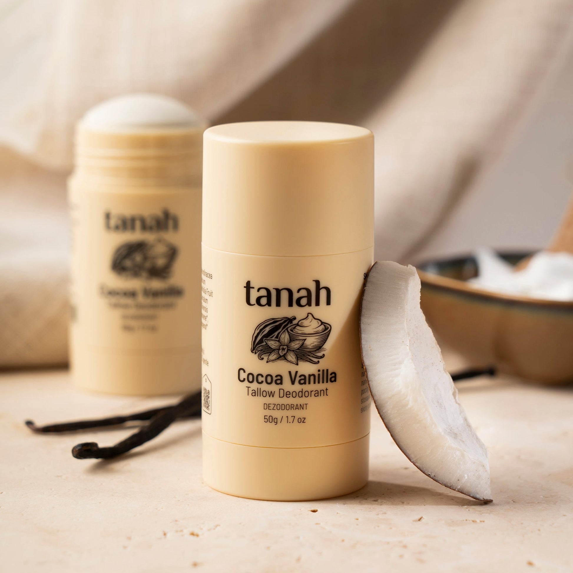 Cocoa Vanilla Tallow Deodorant | 70g - tanah