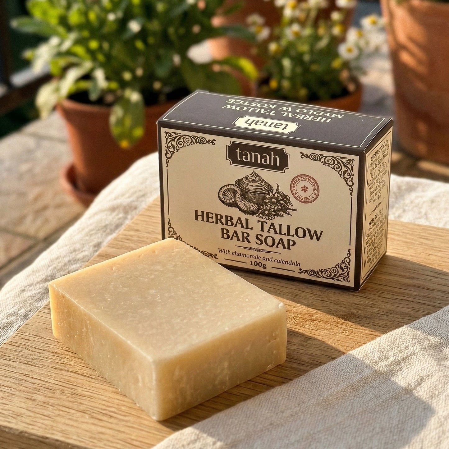 Herbal Tallow Bar Soap | 100g - tanah