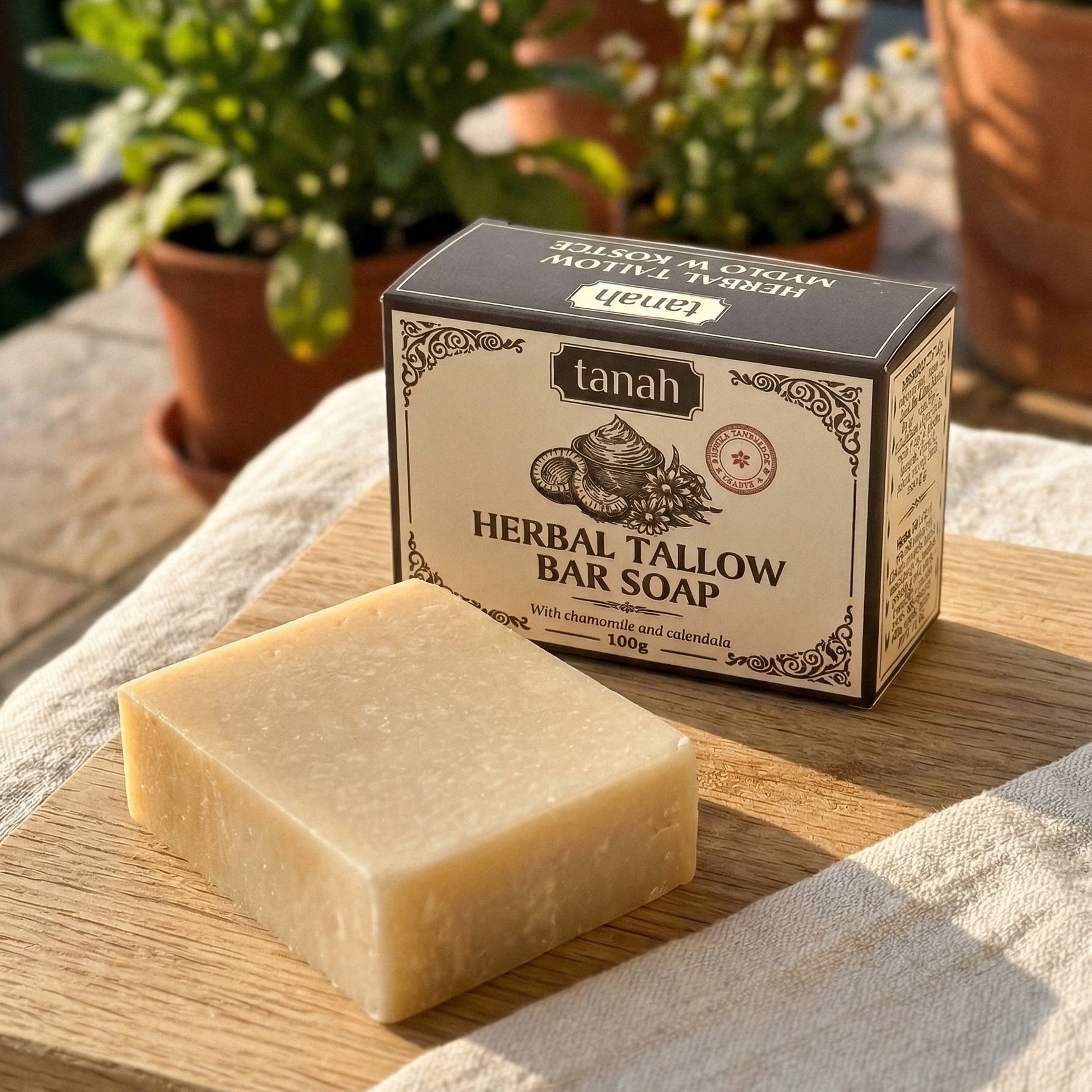 Herbal Tallow Bar Soap | 100g - tanah